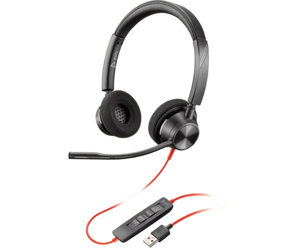Poly Blackwire 3320 USB-A Headset with Noise Cancellation