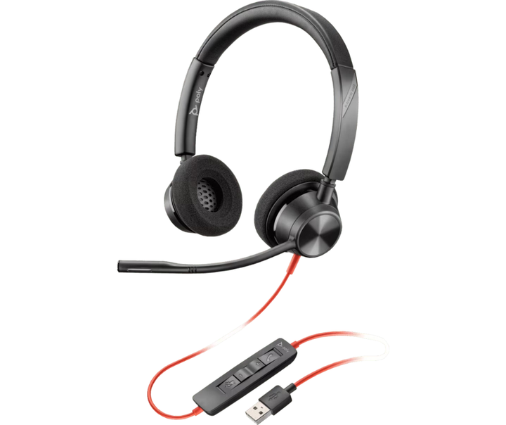Poly Blackwire 3320 USB-A Headset with Noise Cancellation